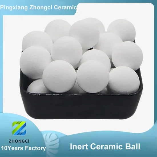 3mm 6mm 10mm High Alumina Al2O3 Inert Alumina Beads / Ceramic Grinding Balls